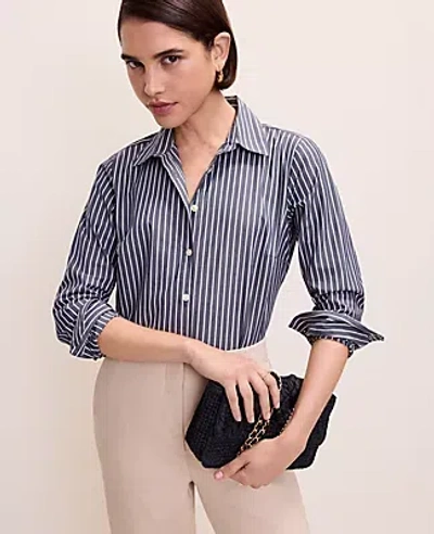 Ann Taylor Striped Perfect Shirt