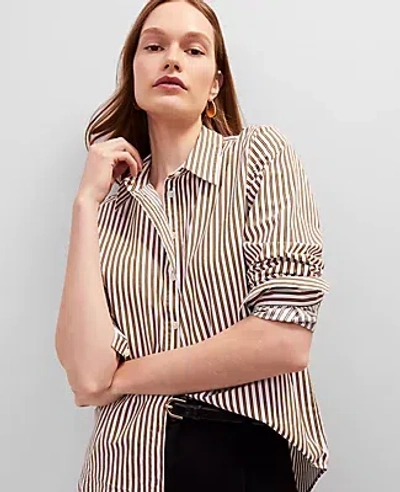 Ann Taylor Striped Relaxed Perfect Shirt