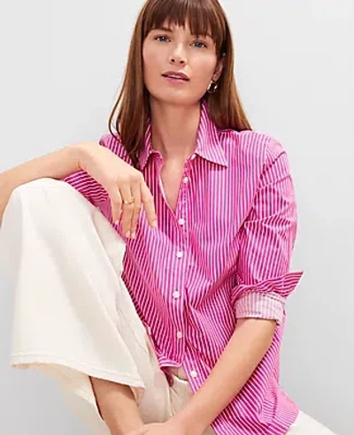 Ann Taylor Striped Relaxed Perfect Shirt