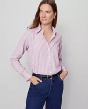 Ann Taylor Striped Relaxed Perfect Shirt