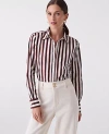 Ann Taylor Striped Relaxed Perfect Shirt In Multi