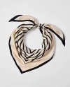 Ann Taylor Striped Triangle Silk Scarf In Black