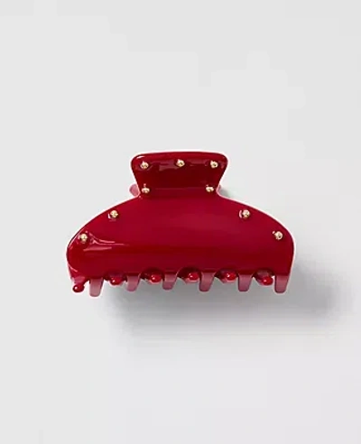 Ann Taylor Studded Acetate Hair Clip In Burgundy