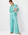 Ann Taylor Studio Collection Easy Palazzo Pants In Green Porcelain
