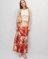 Ann Taylor Studio Collection Floral Silk Maxi Skirt