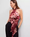 Ann Taylor Studio Collection Floral Twist Halter Top