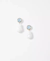 Ann Taylor Studio Collection Freshwater Pearl Glass Drop Earrings In Ivory