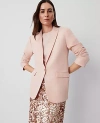 Ann Taylor Studio Collection Longline Blazer In Rose Dust