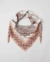 Ann Taylor Studio Collection Paisley Square Silk Scarf In Winter White