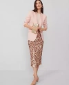 Ann Taylor Studio Collection Sequin Column Midi Skirt In Metallic Champagne