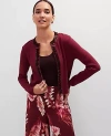 Ann Taylor Studio Collection Sequin Trimmed Open Cardigan