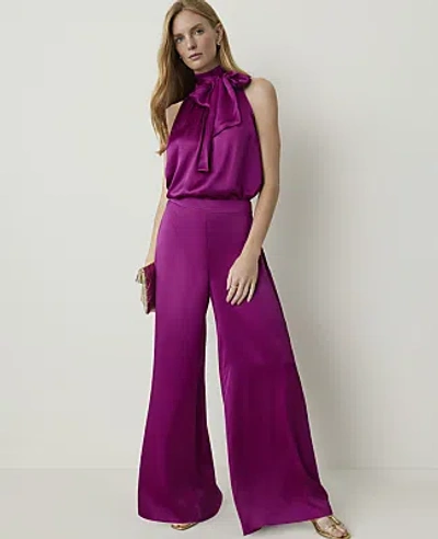 Ann Taylor Studio Collection Side-zip Palazzo Pant In Pink