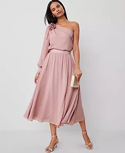 Ann Taylor Studio Collection Silk Ballerina Skirt In Natural Rose