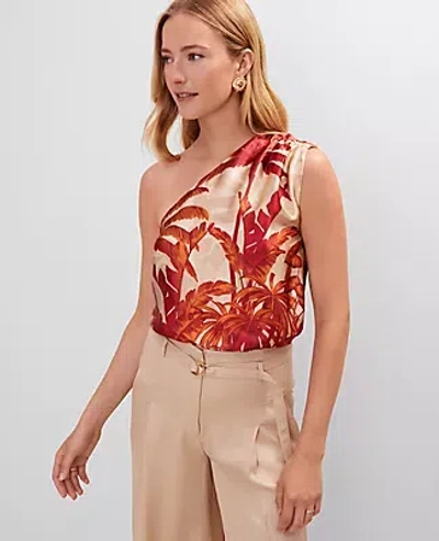 Ann Taylor Studio Collection Silk One-shoulder Top