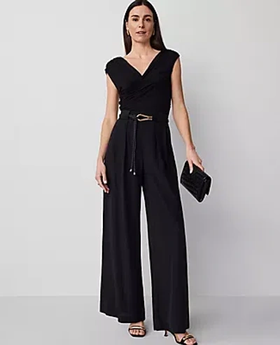 Ann Taylor Studio Collection Silk Palazzo Pant In Black