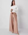 Ann Taylor Studio Collection Silk Palazzo Pant In Toffee Tan