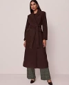 Ann Taylor Studio Collection Suede Trench Coat In Brown