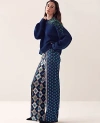 Ann Taylor Studio Collection Wide-leg Pant In Pure Sapphire