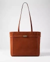 Ann Taylor Suede Belted Tote Bag