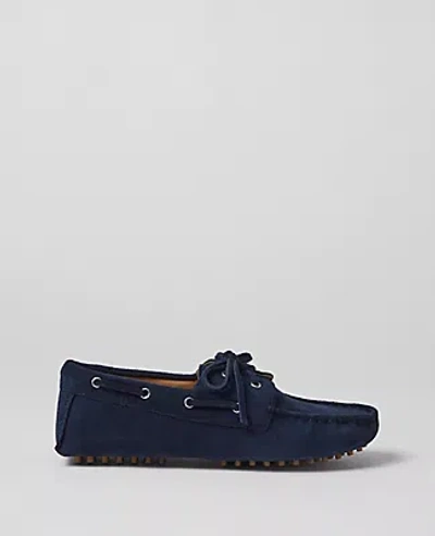 Ann Taylor Suede Boat Shoes In Night Sky