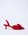 Ann Taylor Suede Bow Slingback Pump