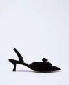 Ann Taylor Suede Bow Slingback Pump In Black