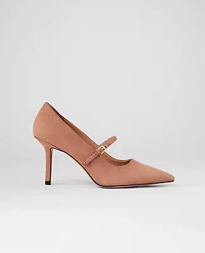 Ann Taylor Suede Mary Jane Pump In Brown