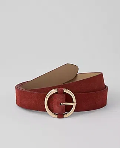 Ann Taylor Suede Round Buckle Belt