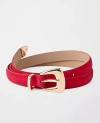 Ann Taylor Suede Square Buckle Belt In Red