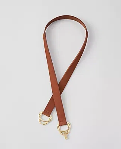 Ann Taylor Suede Stretch Waist Belt In Penny Brown