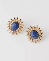 Ann Taylor Sun Stone Stud Earrings In Black