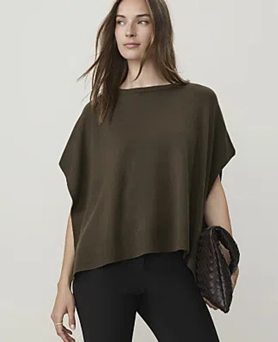 Ann Taylor Sweater Poncho In Caper Shadow