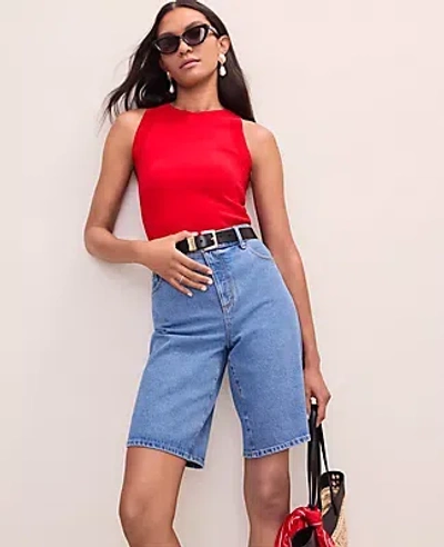 Ann Taylor Sweater Shell Top In Red