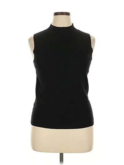 Pre-owned Ann Taylor Sweater Vest In Black