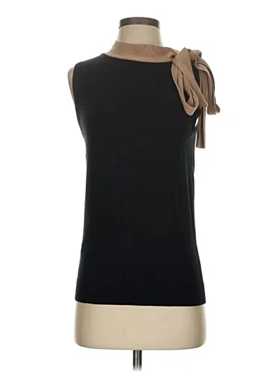 Pre-owned Ann Taylor Sweater Vest In Black
