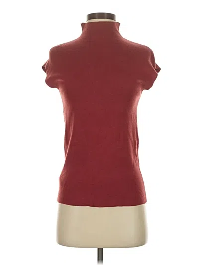 Pre-owned Ann Taylor Sweater Vest In Burgundy