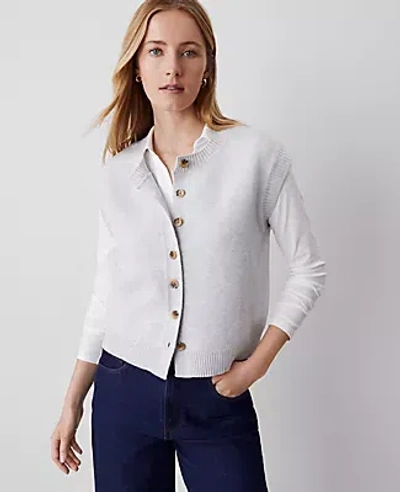 Ann Taylor Sweater Vest In Glacier Point Heather