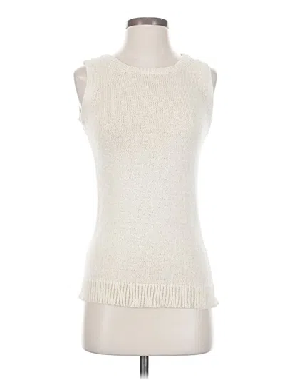 Pre-owned Ann Taylor Sweater Vest In Ivory