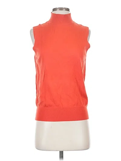 Pre-owned Ann Taylor Sweater Vest In Orange