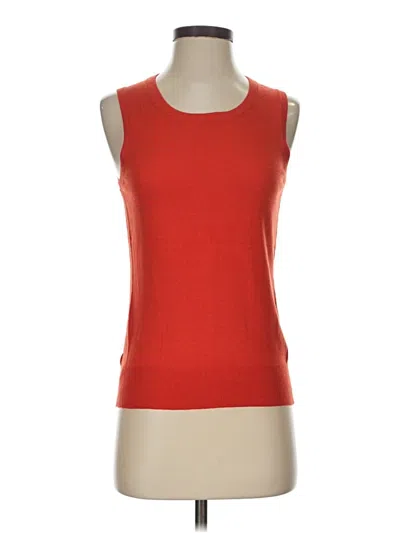 Pre-owned Ann Taylor Sweater Vest In Orange