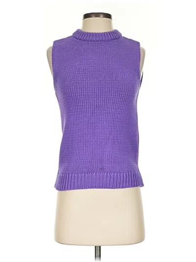 Pre-owned Ann Taylor Sweater Vest In Purple