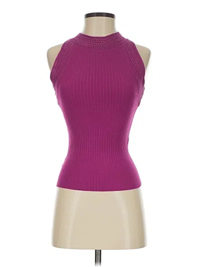 Pre-owned Ann Taylor Sweater Vest In Purple