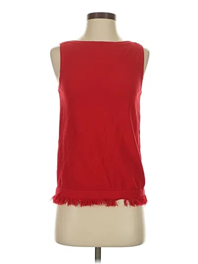 Pre-owned Ann Taylor Sweater Vest In Red