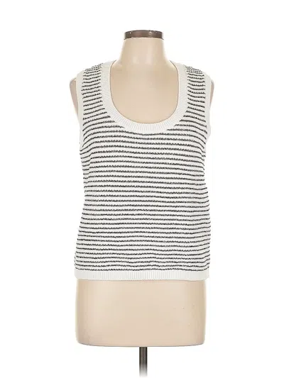 Pre-owned Ann Taylor Sweater Vest In White