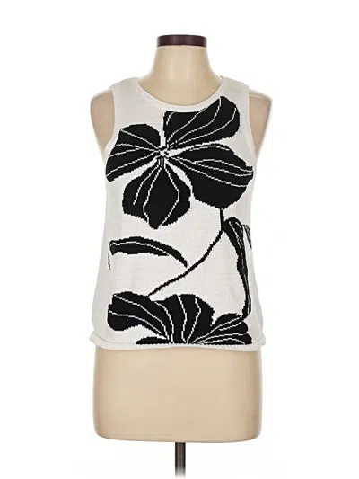 Pre-owned Ann Taylor Sweater Vest In White