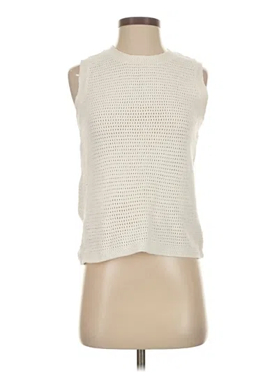 Pre-owned Ann Taylor Sweater Vest In White
