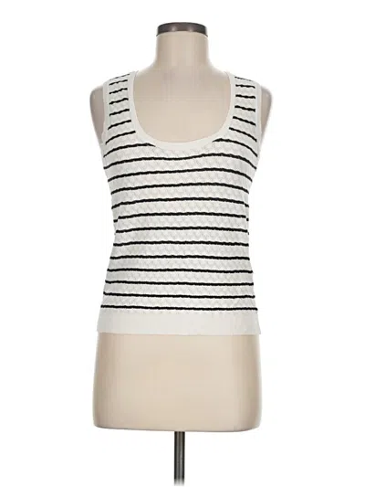 Pre-owned Ann Taylor Sweater Vest In White
