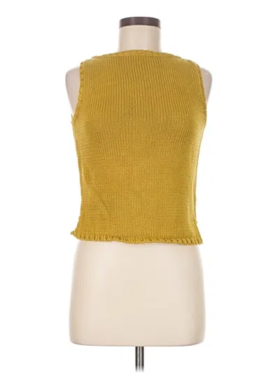 Pre-owned Ann Taylor Sweater Vest In Yellow