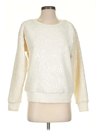 Pre-owned Ann Taylor Sweatshirt In White
