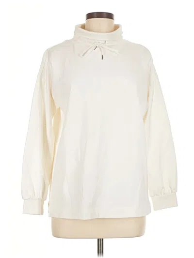 Pre-owned Ann Taylor Sweatshirt In White